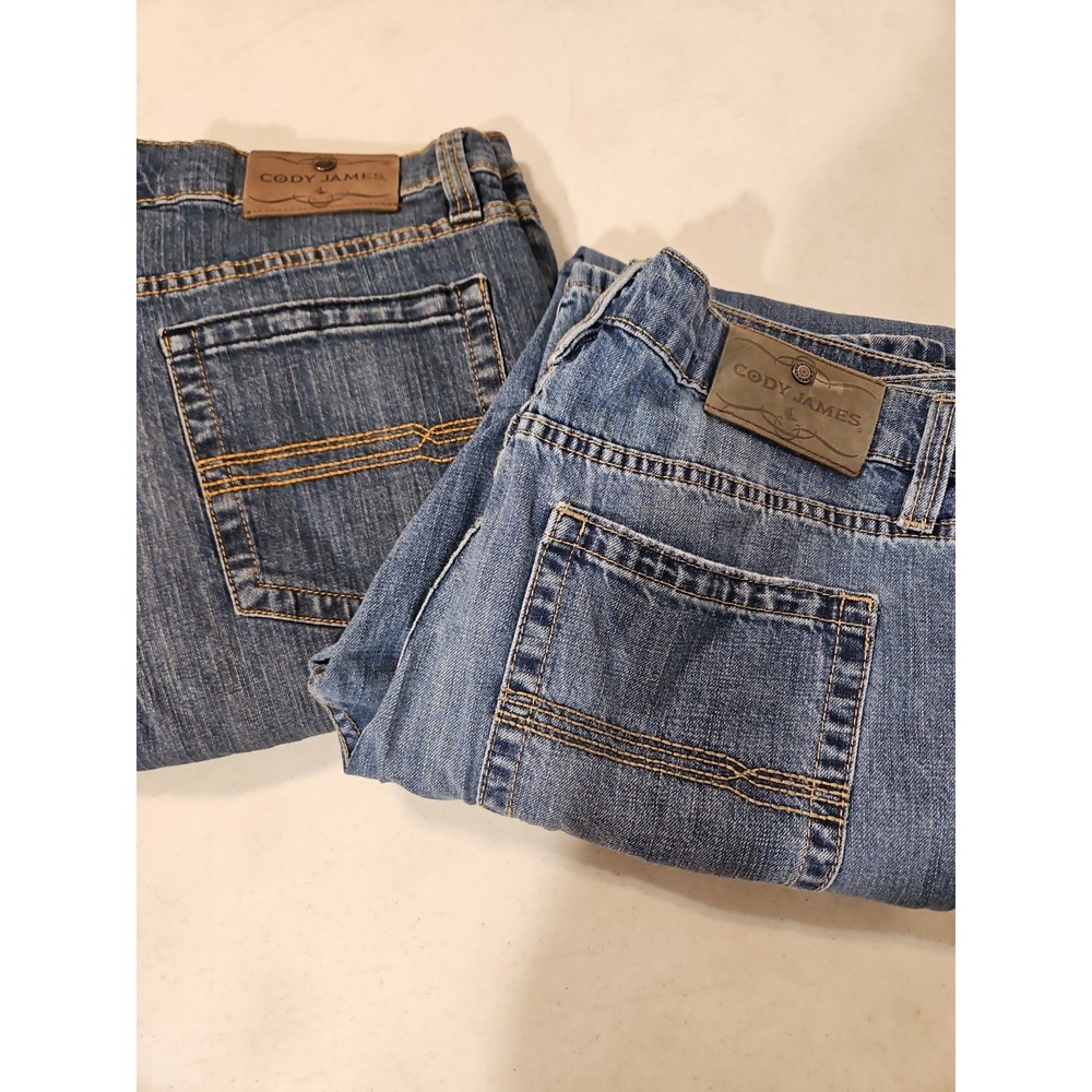 LOT of 2 Cody James Jeans Mens 33Wx34L Bootcut Cowboy Denim Blue Jeans(1973